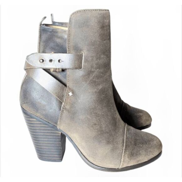 RAG & BONE Kinsey Distressed Suede Booties Size 36.5(6) - Picture 3 of 8